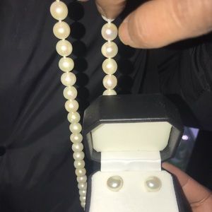 Real pears with earring set